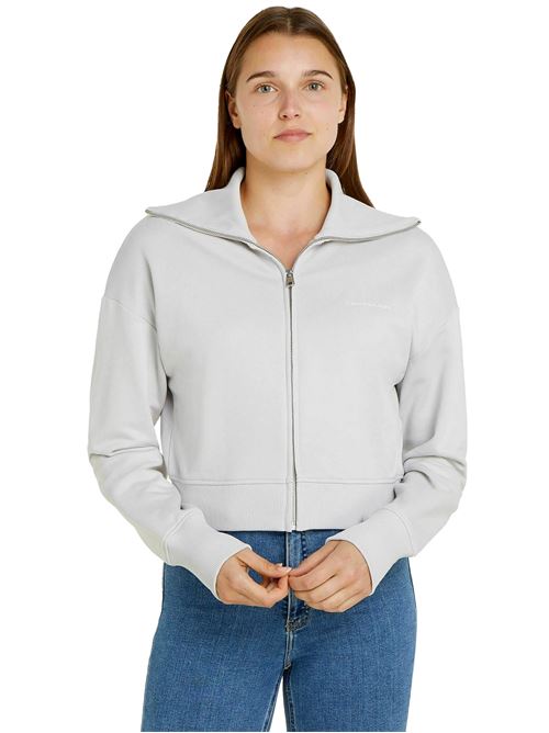 CALVIN KLEIN Felpa in cotone full zip CALVIN KLEIN | J20J223075PC8